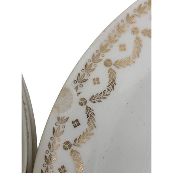 Vintage 50s Cosmopolitan Diana Gilded Dinnerware Plates Floral Design 8171 - Picture 6 of 10